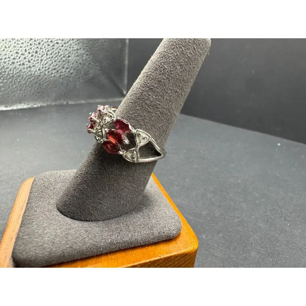 STS Chuck Clemency Sterling Silver 925 Rhodolite Cocktail Ring Sz 9